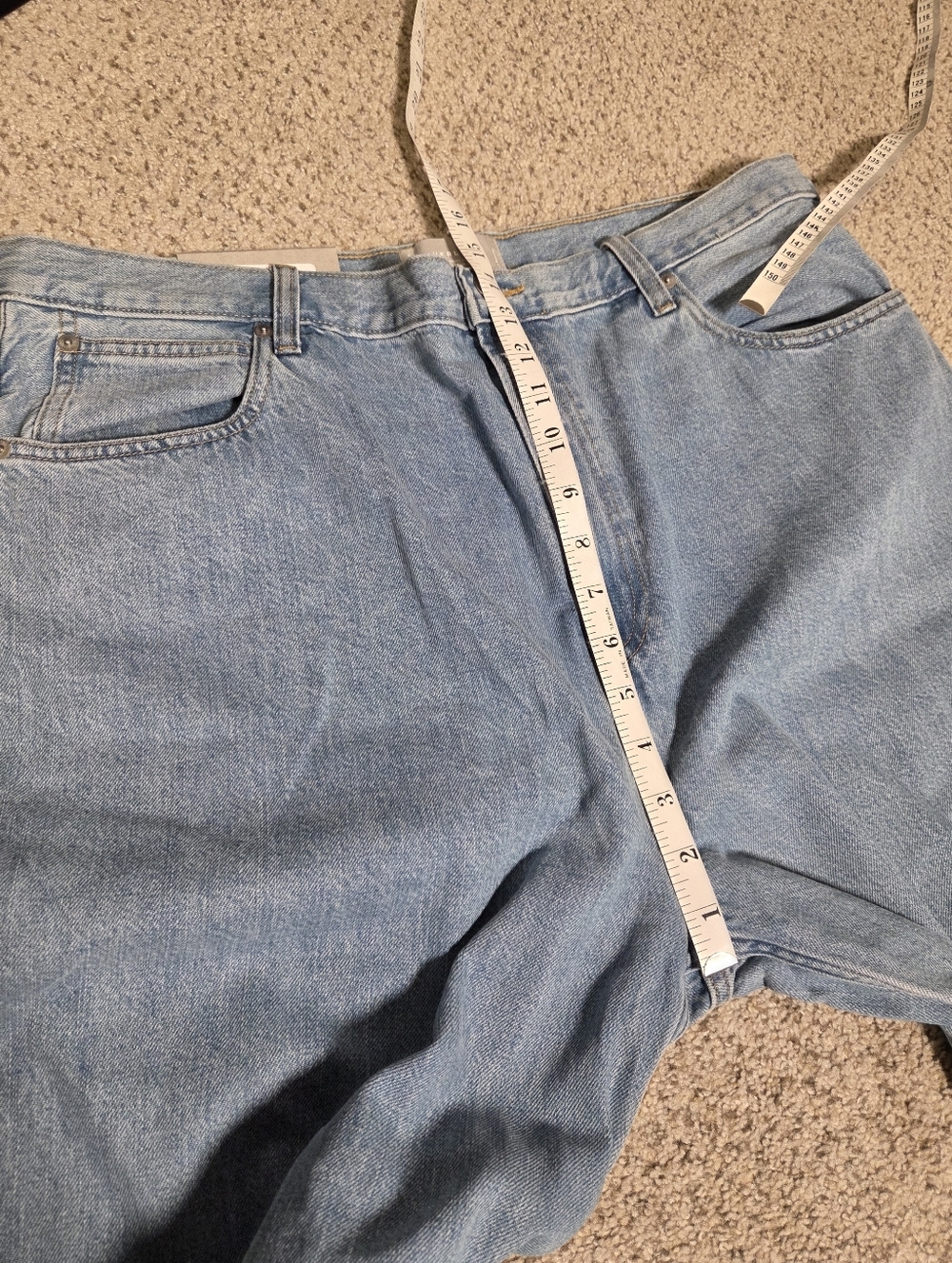 NWT New Everlane The Baggy Jean Low Rise Blue Denim Women's 33 Regular Wide Leg - Picture 8 of 11
